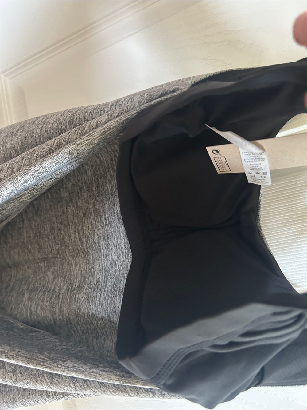 Women’s Strappy Back Tank Top - Gray workout - Picture 5 of 7